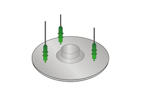 多點(diǎn)檢測(cè)電機(jī)轉(zhuǎn)動(dòng)盤(pán)的平整度